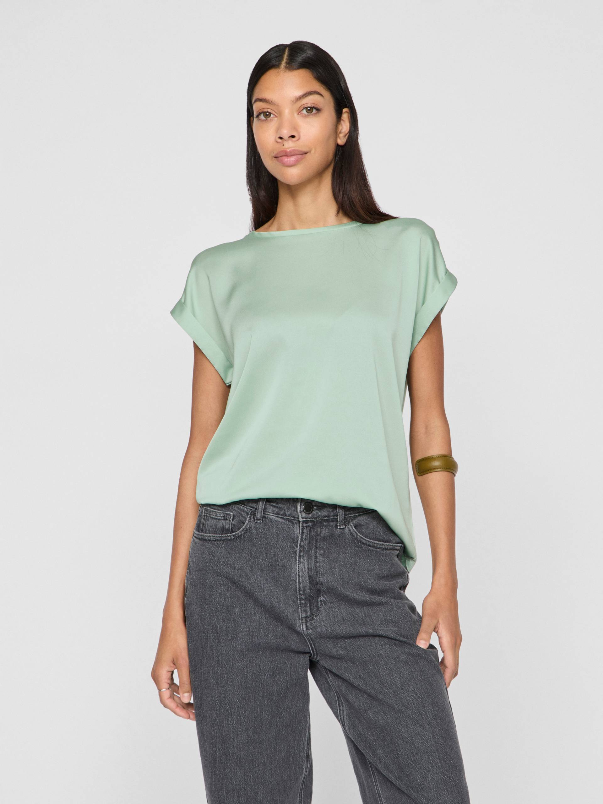 Vila Kurzarmshirt »VIELLETTE S/S SATIN TOP - NOOS«, Satin Optik von Vila