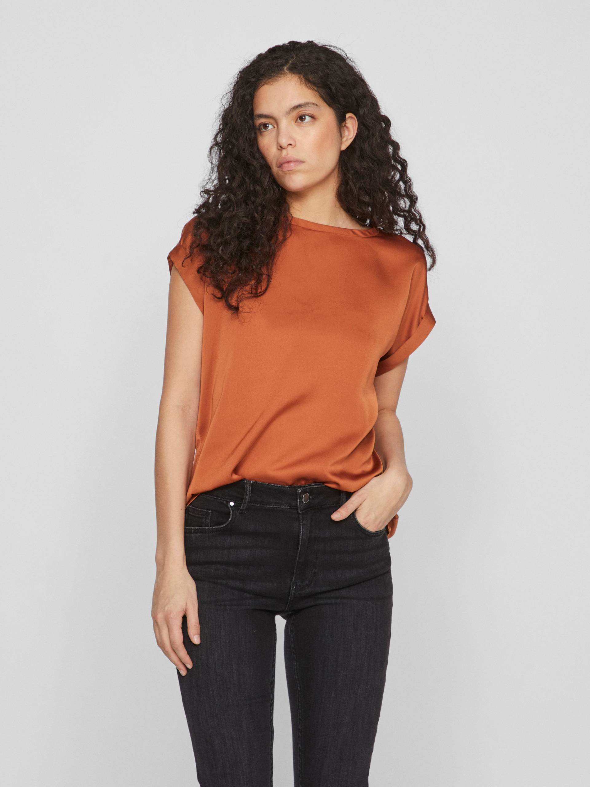 Vila Kurzarmshirt »VIELLETTE S/S SATIN TOP - NOOS«, Satin Optik Vila Kurzarmshirt »VIELLETTE S/S SATIN TOP - NOOS«, Satin Optik von Vila