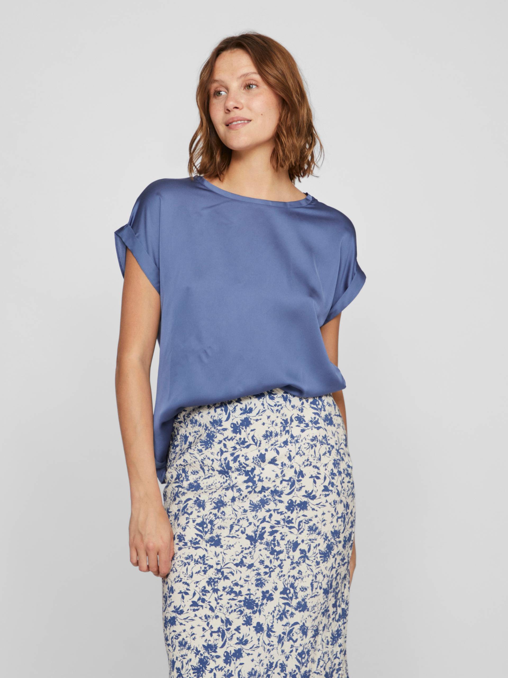 Vila Kurzarmshirt »VIELLETTE S/S SATIN TOP - NOOS«, Satin Optik Vila Kurzarmshirt »VIELLETTE S/S SATIN TOP - NOOS«, Satin Optik von Vila