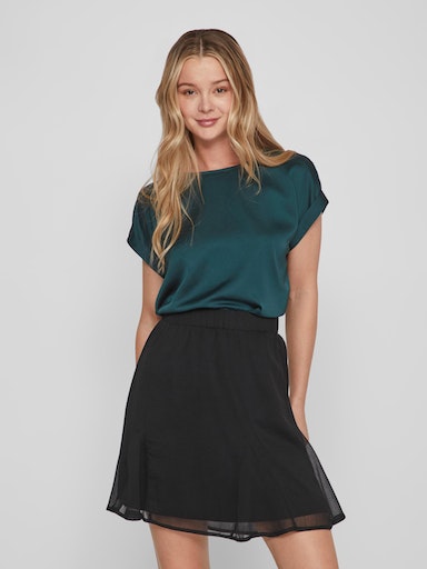 Vila Kurzarmshirt »VIELLETTE S/S SATIN TOP - NOOS«, Satin Optik Vila Kurzarmshirt »VIELLETTE S/S SATIN TOP - NOOS«, Satin Optik von Vila