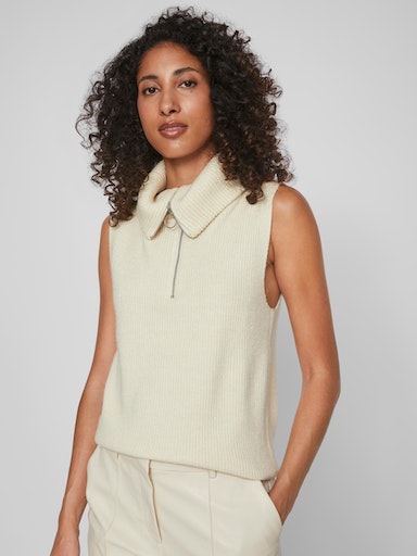 Vila Pullunder »VIRIL HALF ZIPPER KNIT VEST - NOOS« von Vila