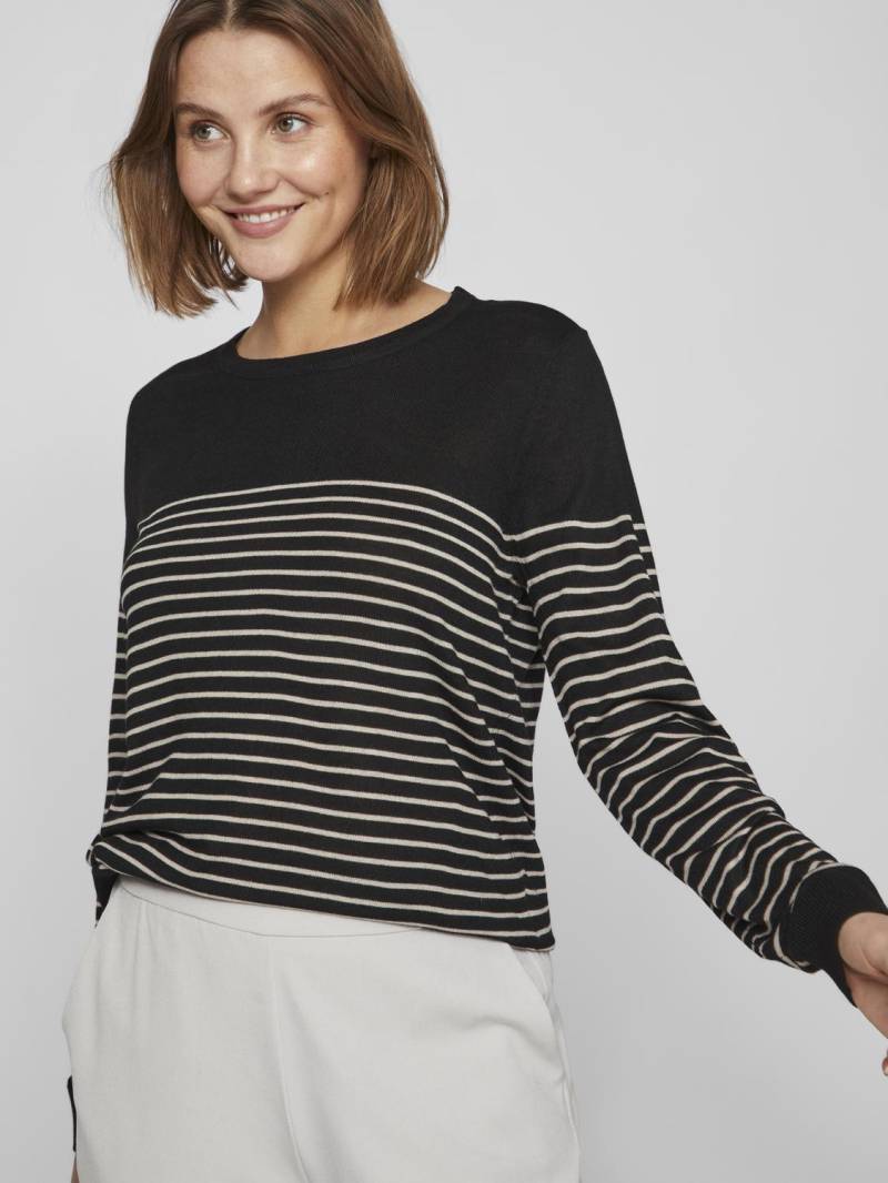 Vila Rundhalspullover »stilvoller Feinstrickpullover VIABELLA OPEN O-NECK L/S KNIT TOP - NOOS«, aus pflegeleichtem Strick mit Viskoseanteil von Vila