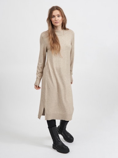 Vila Strickkleid »VIRIL CREW NECK L/S MIDI DRESS - NOOS« von Vila