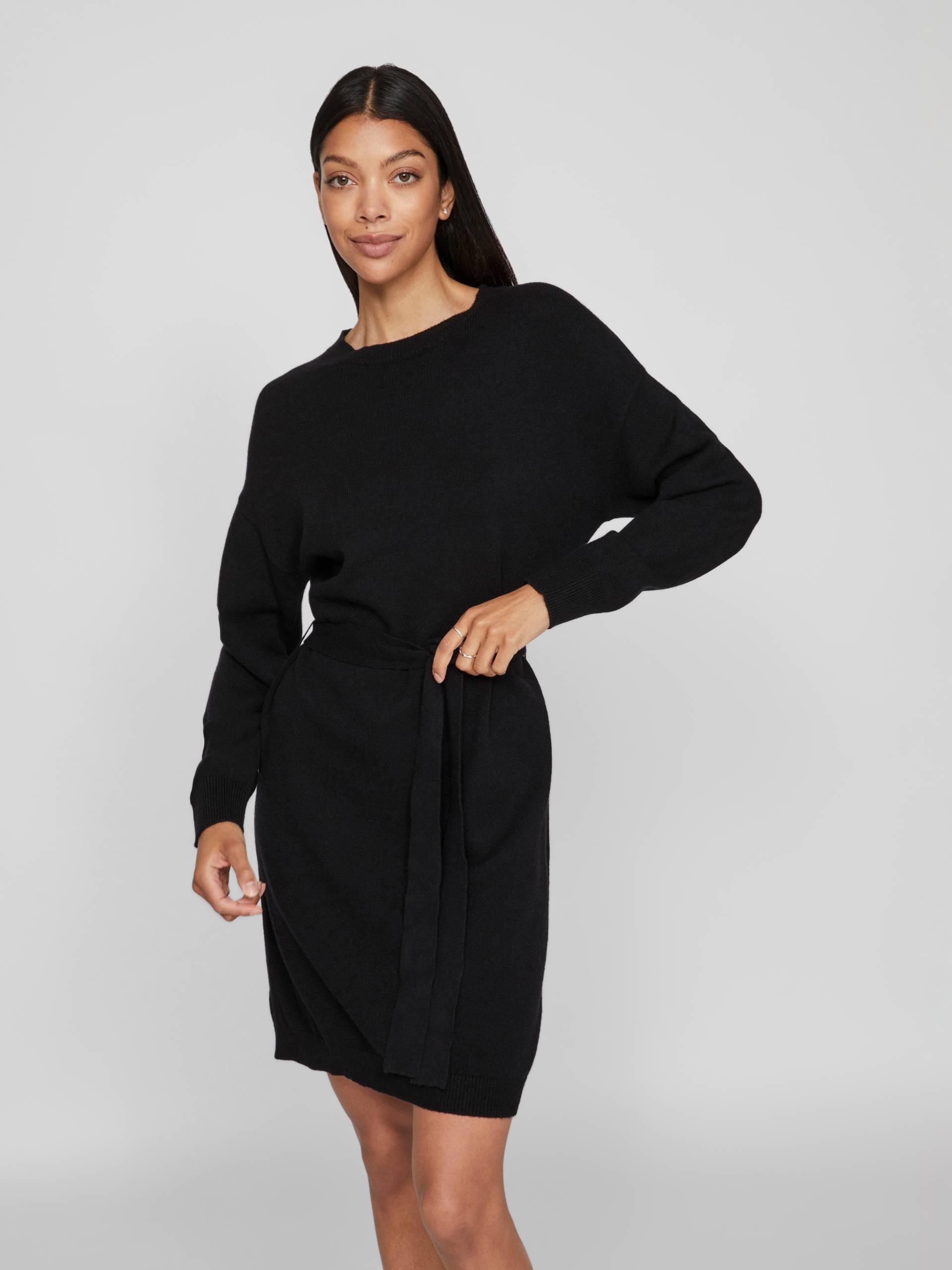 Vila Strickkleid »VIRIL O-NECK L/S BELT KNIT DRESS - NOOS« von Vila