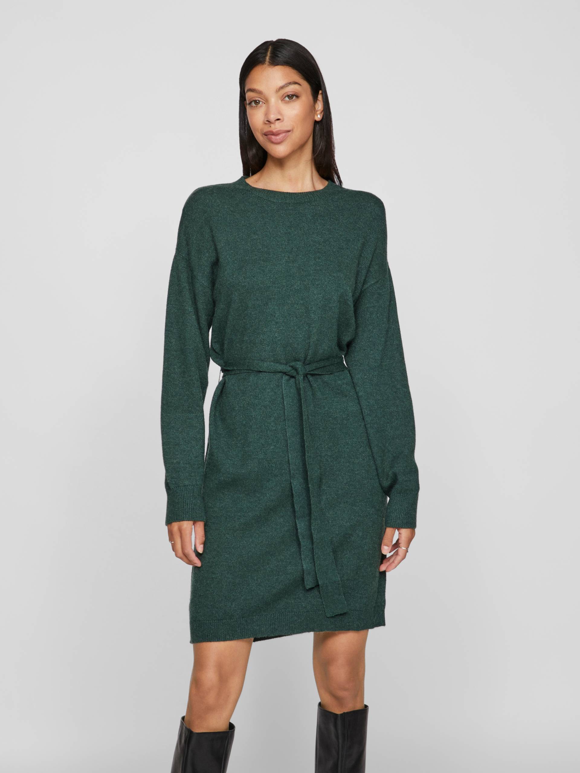 Vila Strickkleid »VIRIL O-NECK L/S BELT KNIT DRESS - NOOS« von Vila