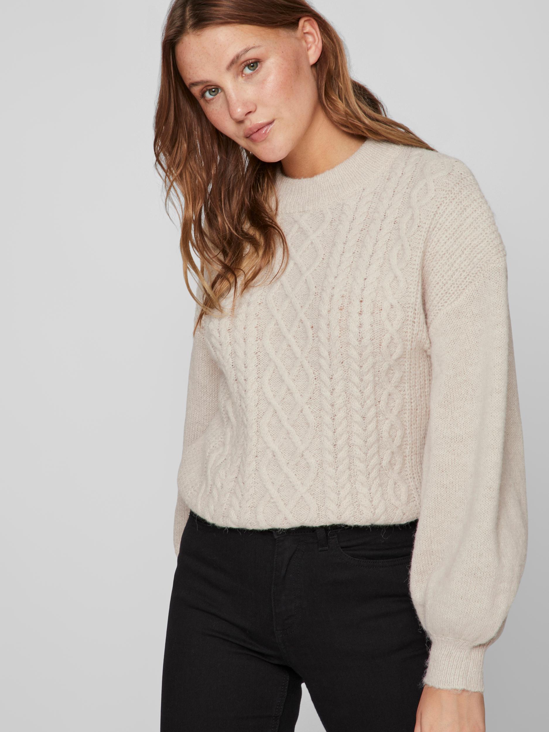 Vila Strickpullover »VICHINTI O-NECK CABLE KNIT TOP/SU-NOOS« von Vila