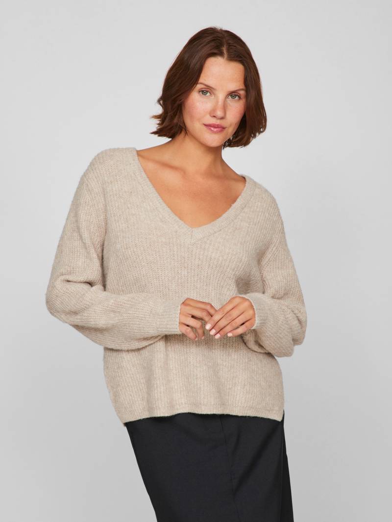 Vila V-Ausschnitt-Pullover »VIBELUNA V-NECK REV L/S KNIT TOP - NOOS« von Vila