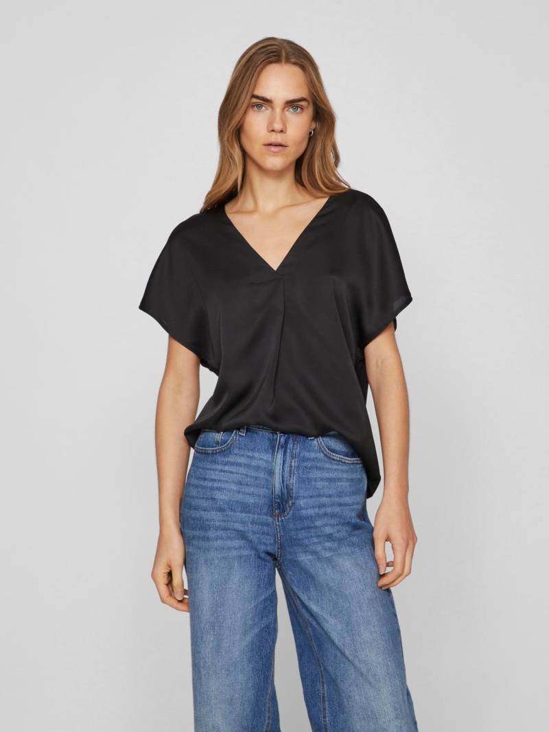 Vila V-Shirt »VIELLETTE V-NECK S/S SATIN TOP - NOOS« von Vila