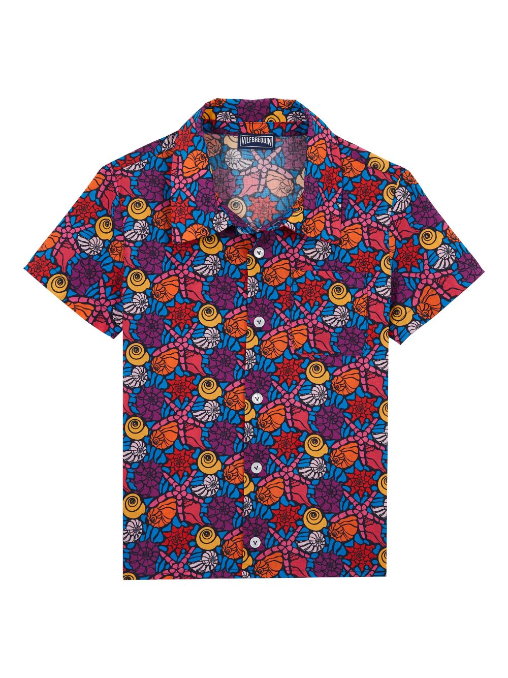 Vilebrequin Kids Noumea cotton shirt - Red von Vilebrequin Kids