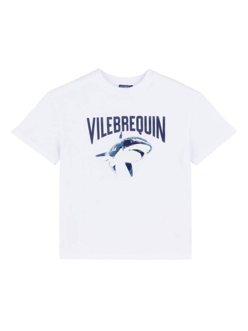 Vilebrequin Kids Puffer-print organic cotton T-shirt - White von Vilebrequin Kids