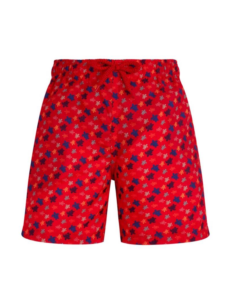 Vilebrequin Kids Ronde Des Tortues Rainbow swim shorts - Red von Vilebrequin Kids