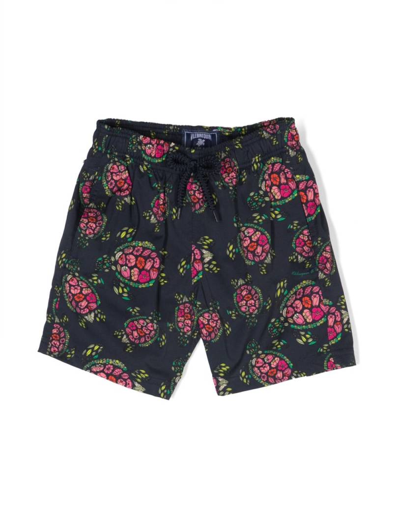 Vilebrequin Kids floral-print drawstring swimming shorts - Blue von Vilebrequin Kids