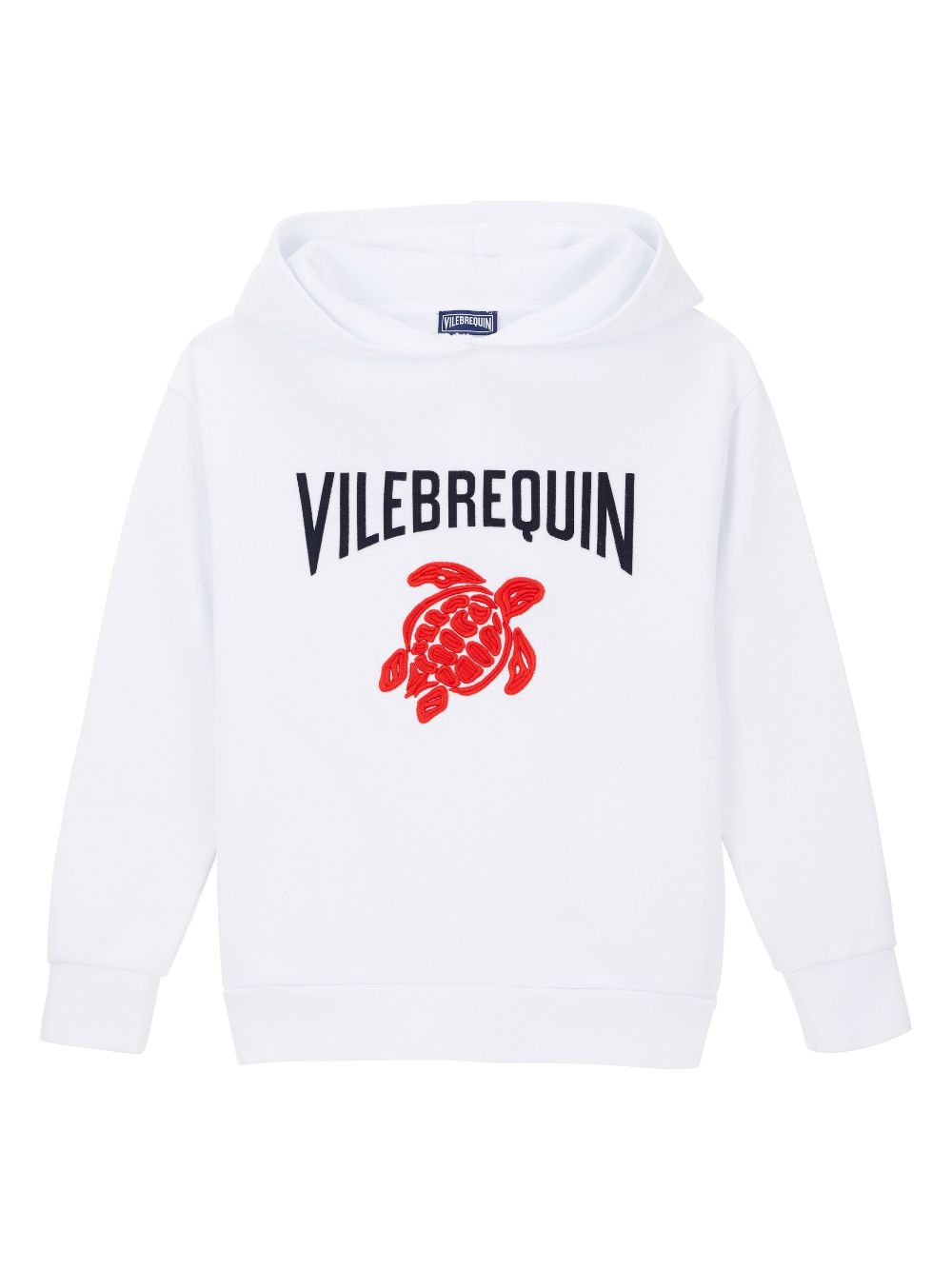 Vilebrequin Kids logo-embroidered organic cotton hoodie - White von Vilebrequin Kids