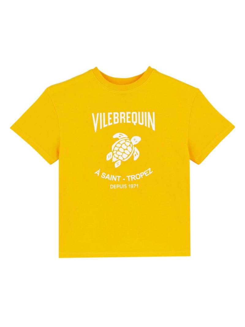 Vilebrequin Kids logo-print T-shirt - Yellow von Vilebrequin Kids