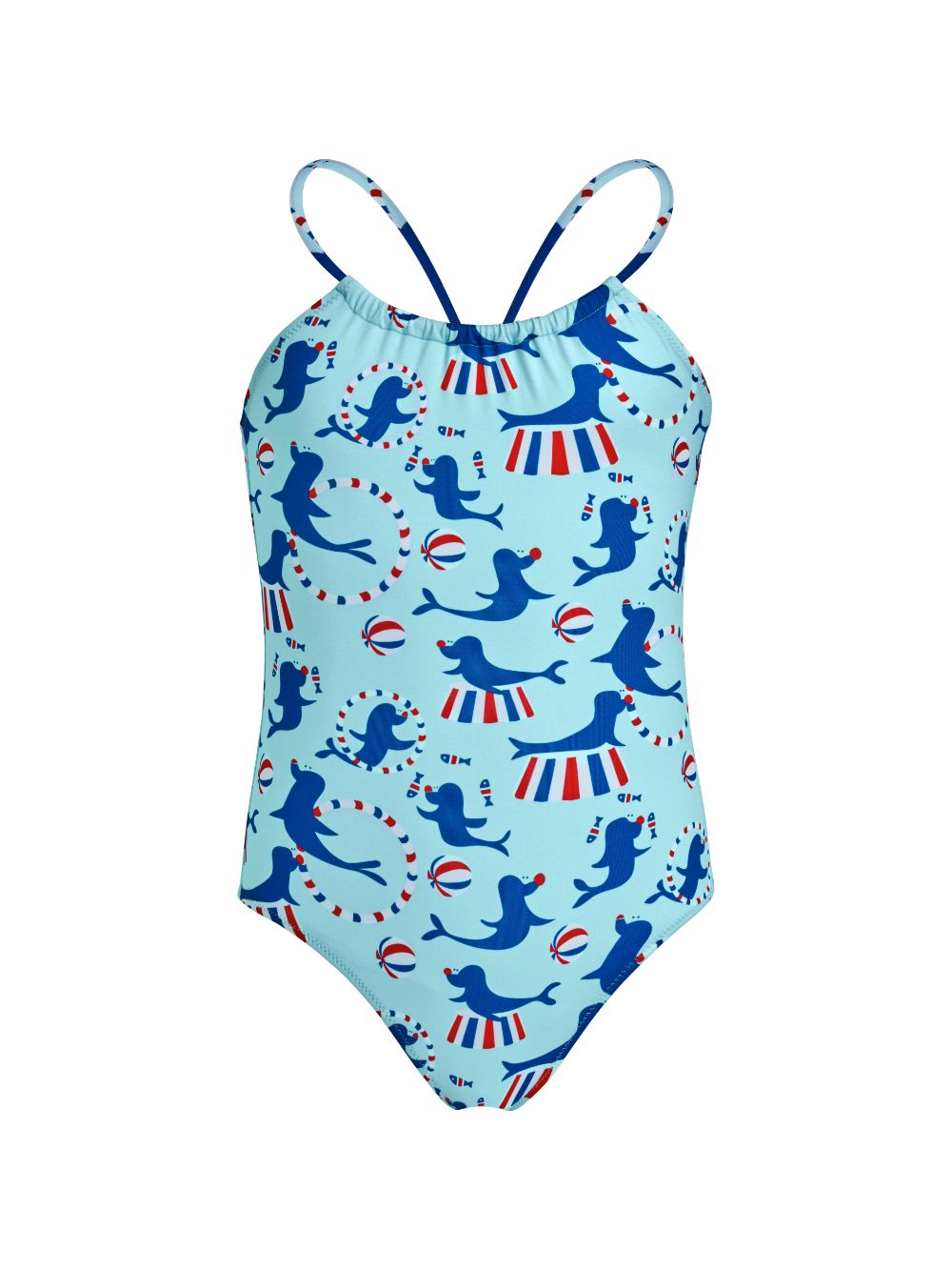 Vilebrequin Kids seal graphic-print swimsuit - Blue von Vilebrequin Kids