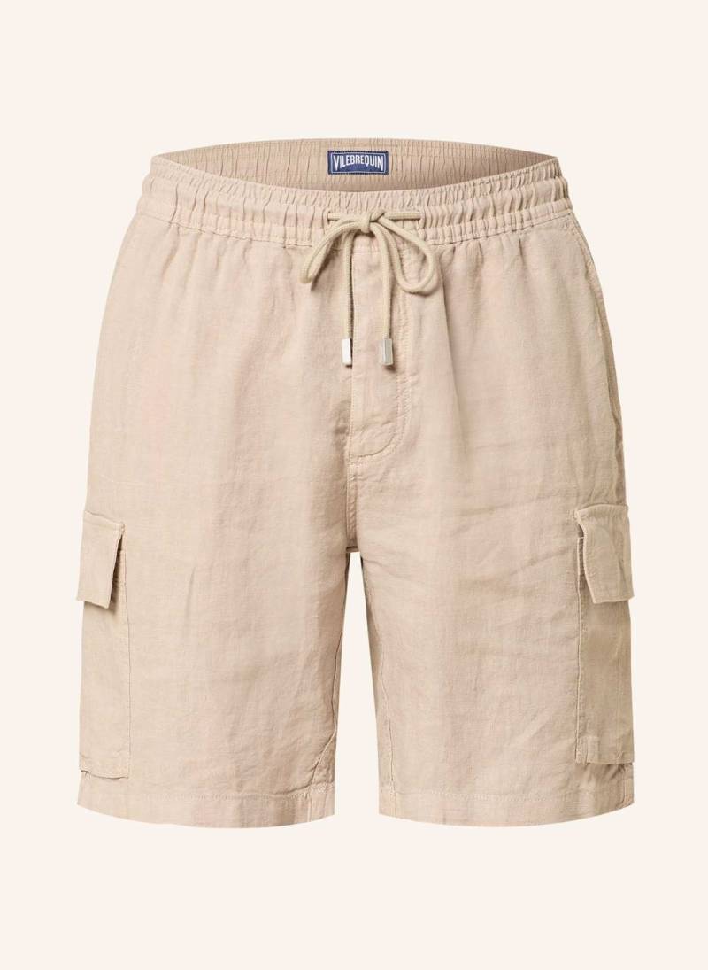 Vilebrequin Cargoshorts Thalassa Aus Leinen beige von Vilebrequin