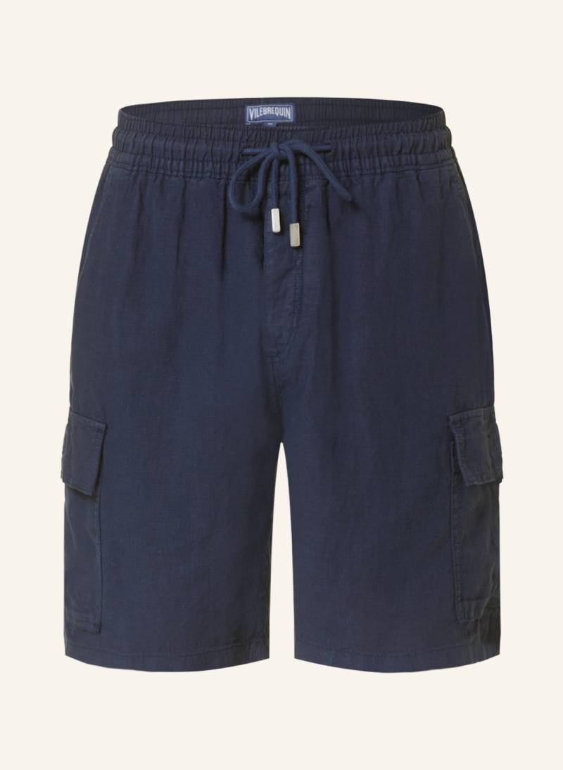 Vilebrequin Cargoshorts Thalassa Aus Leinen blau von Vilebrequin