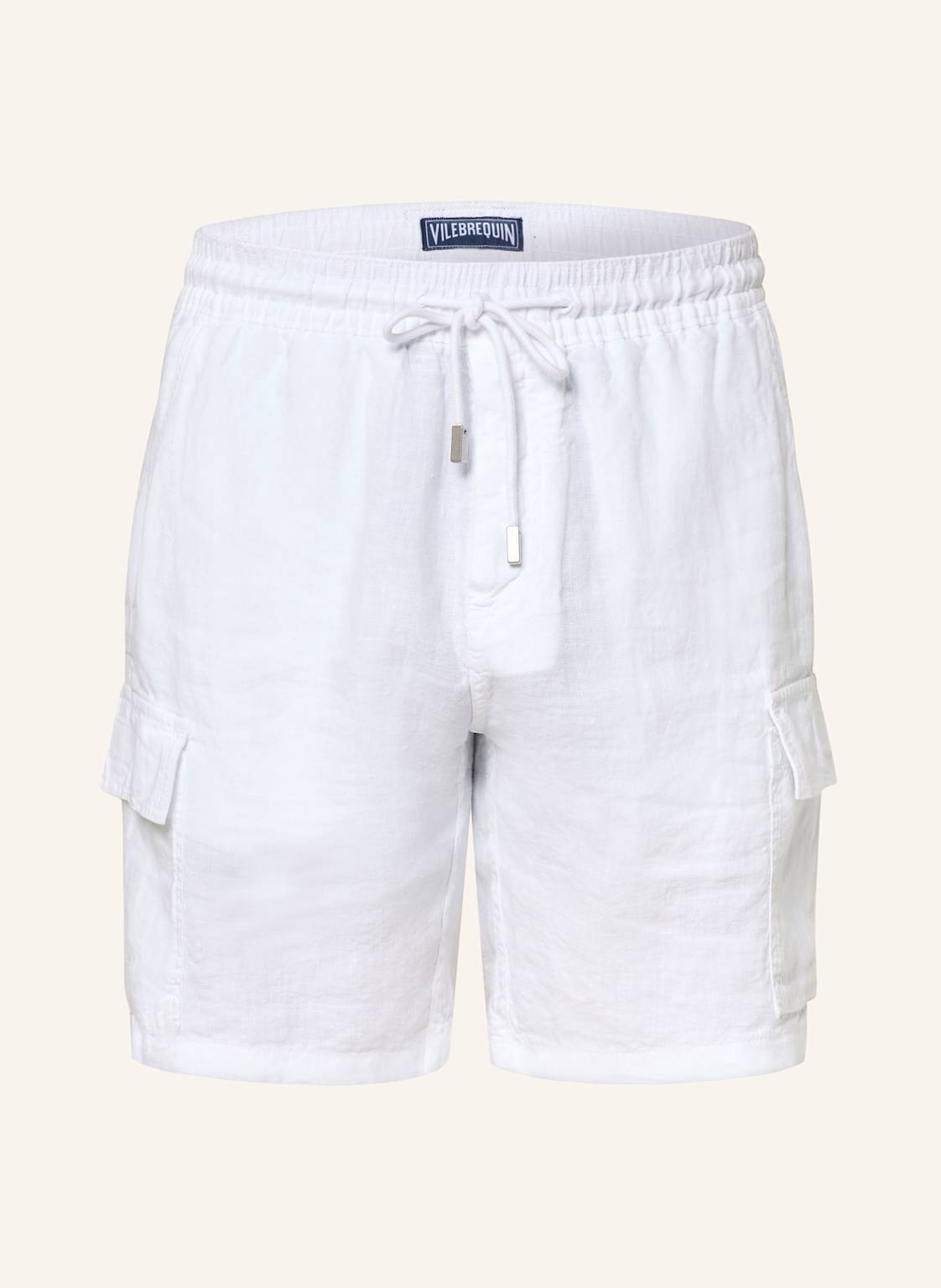 Vilebrequin Cargoshorts Thalassa Aus Leinen weiss von Vilebrequin