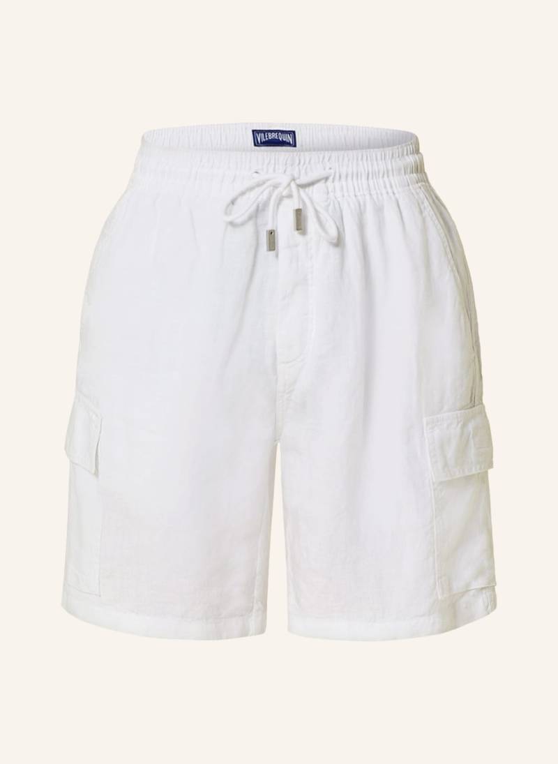 Vilebrequin Cargoshorts Thalassa Aus Leinen weiss von Vilebrequin