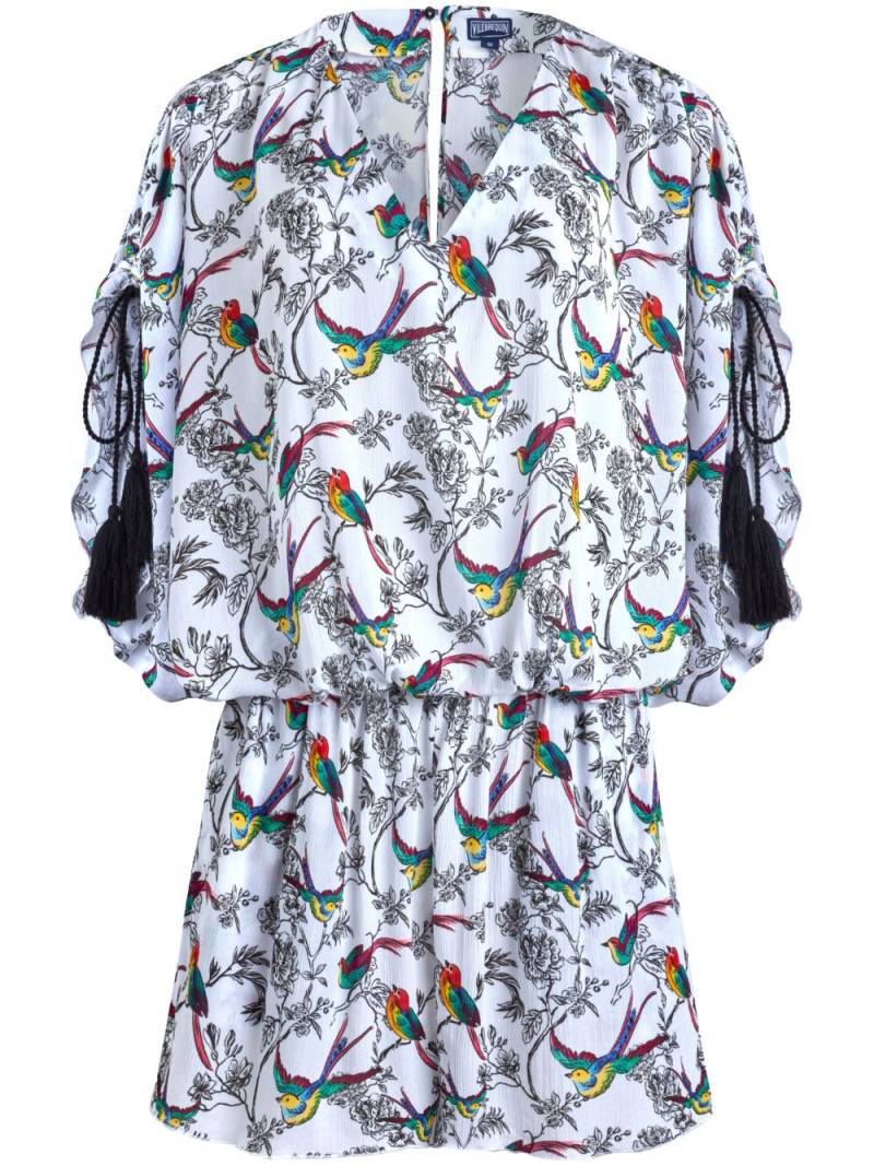 Vilebrequin Feelgood bird-print playsuit - White von Vilebrequin