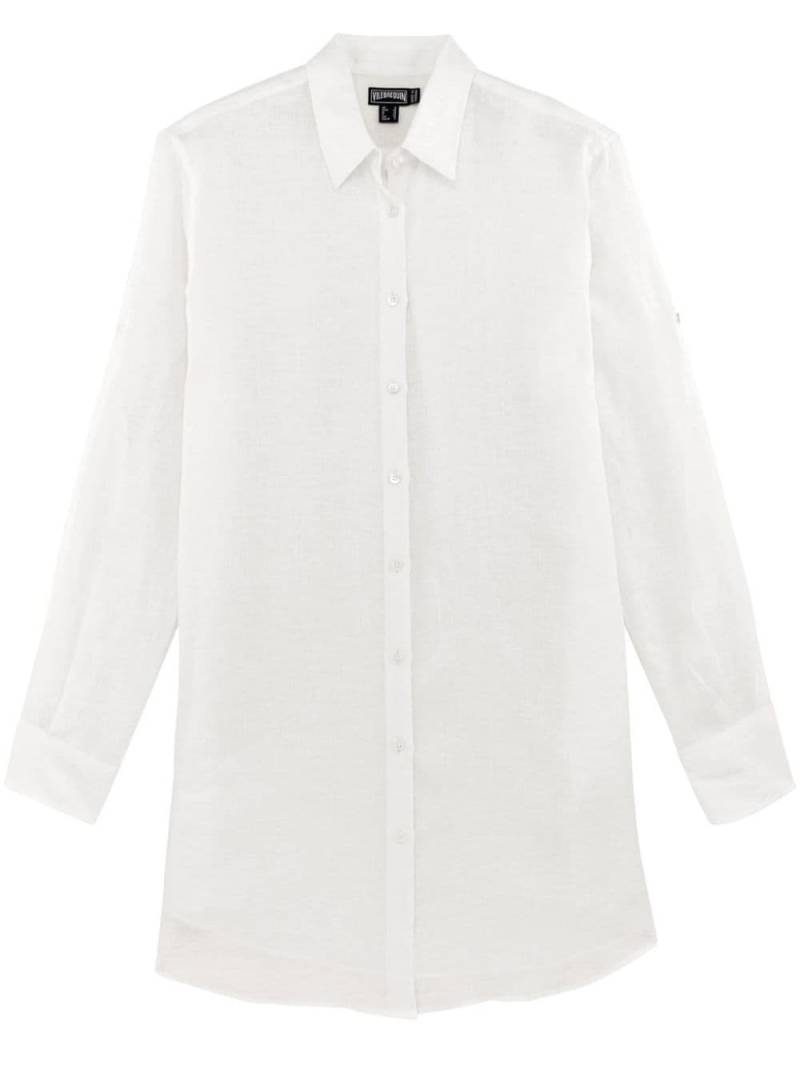 Vilebrequin Fondant organic linen shirt - White von Vilebrequin