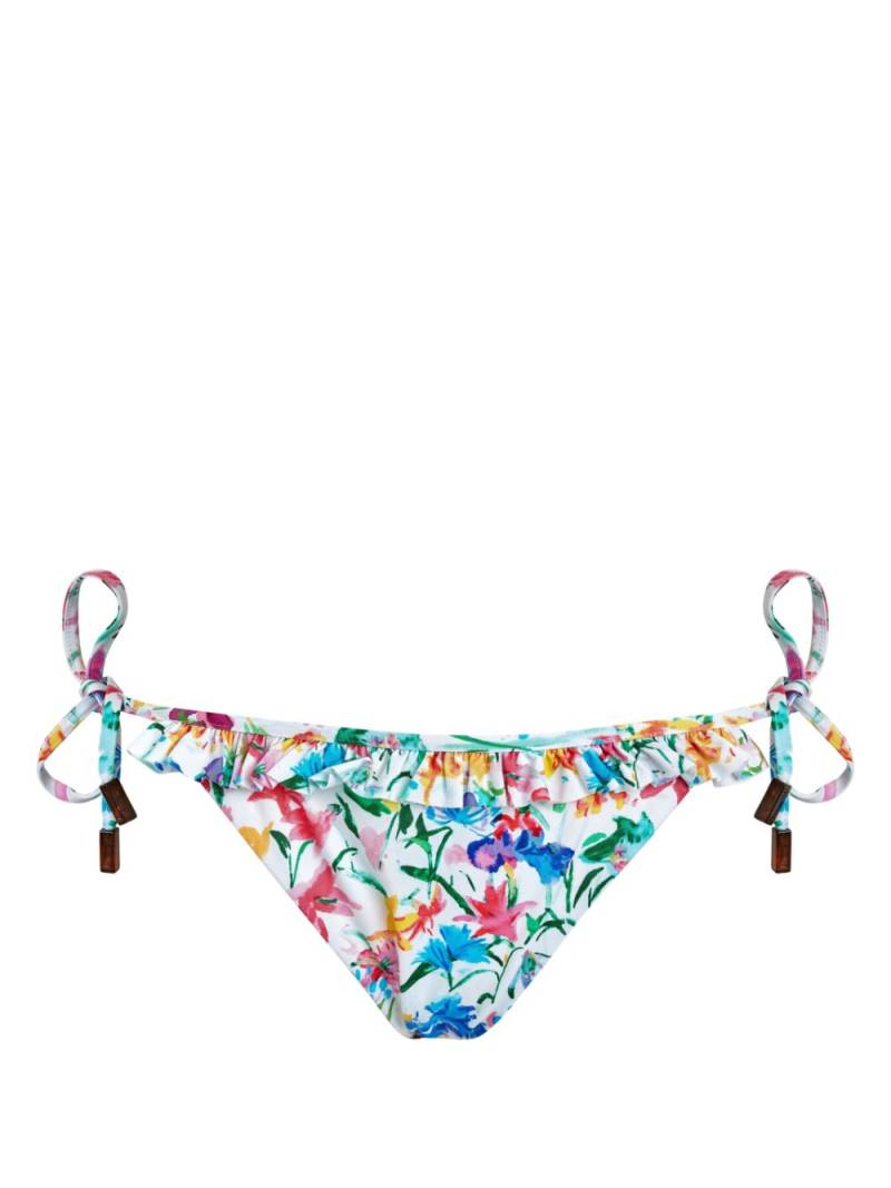 Vilebrequin Happy Flowers-print bikini bottom - White von Vilebrequin