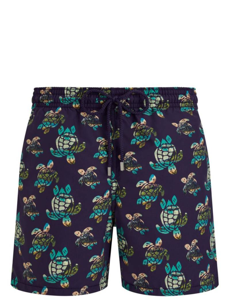 Vilebrequin Landscape Turtles swim shorts - Blue von Vilebrequin