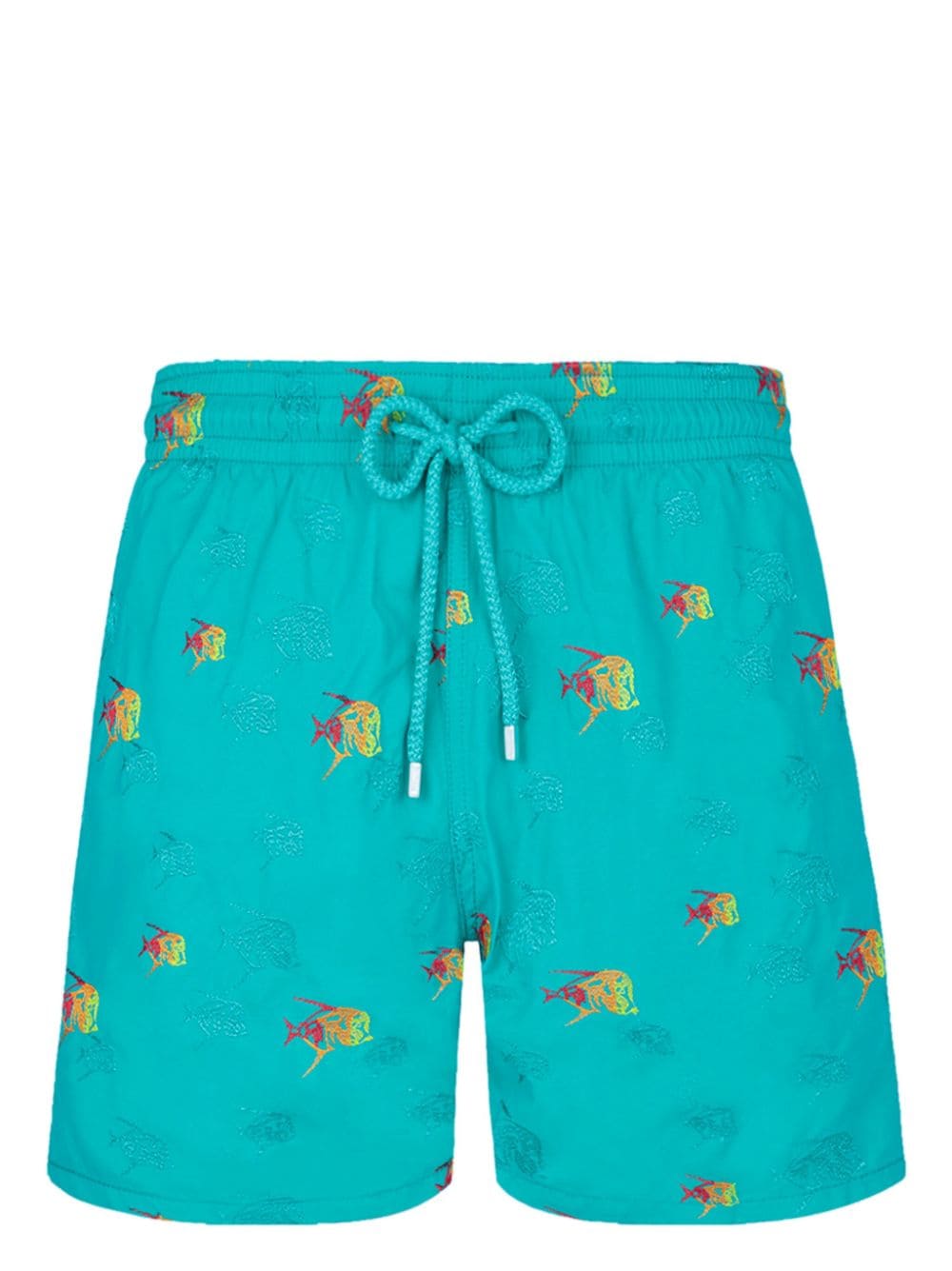 Vilebrequin Mistral Piranhas-embroidered swim shorts - Green von Vilebrequin