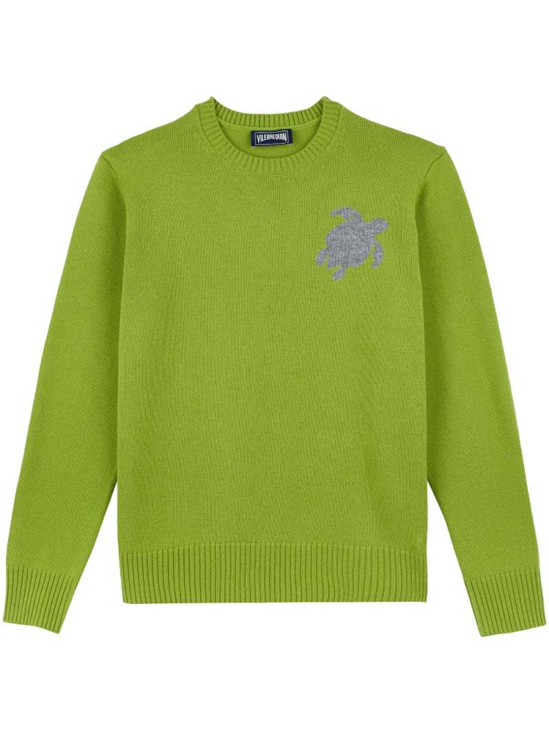 Vilebrequin Rayol intarsia-logo jumper - Green von Vilebrequin