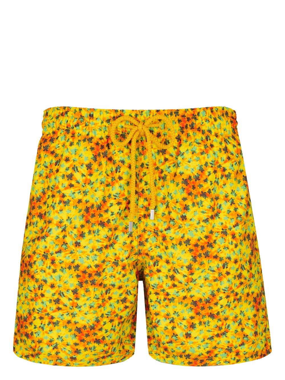 Vilebrequin Ronde des Tortues-print drawstring swim shorts - Yellow von Vilebrequin