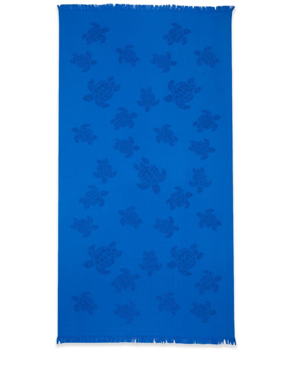 Vilebrequin Santah turtle-jacquard beach towel - Blue von Vilebrequin