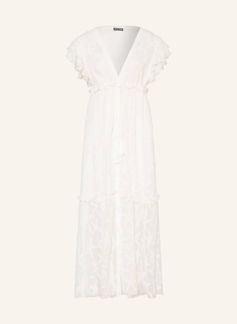 Vilebrequin Strandkleid Biliti Aus Seide Mit Rüschen weiss von Vilebrequin