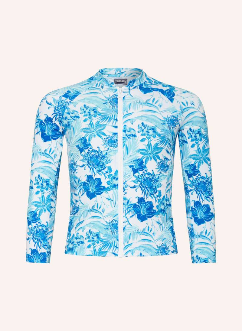 Vilebrequin Uv-Shirt Tahiti Flowers blau von Vilebrequin