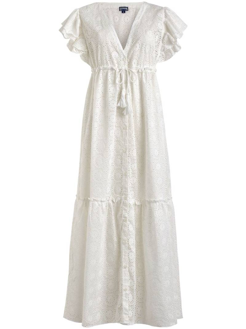 Vilebrequin broderie anglaise maxi dress - White von Vilebrequin