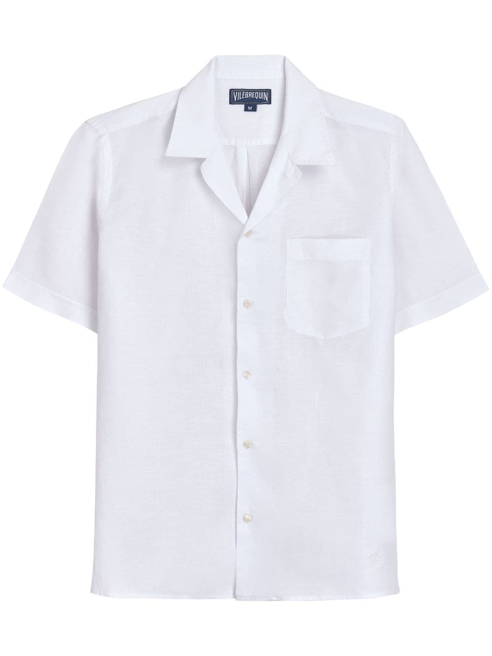 Vilebrequin camp-collar linen shirt - White von Vilebrequin