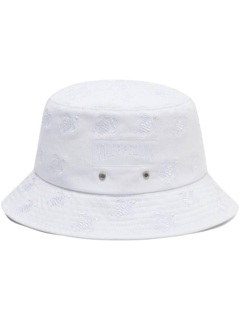 Vilebrequin embroidered-logo cotton bucket hat - White von Vilebrequin