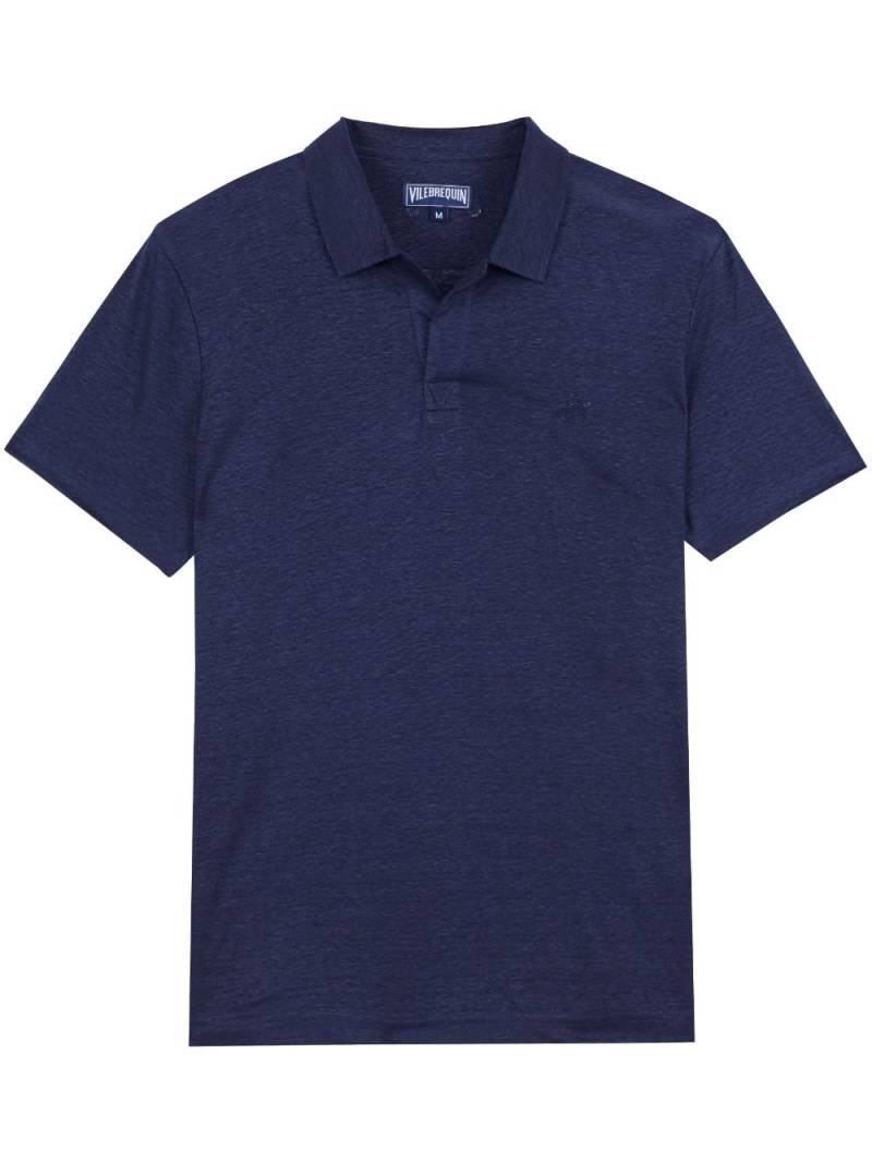 Vilebrequin embroidered-logo polo shirt - Blue von Vilebrequin