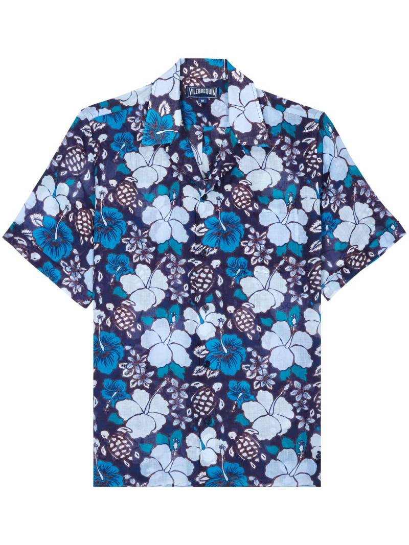 Vilebrequin floral-print short-sleeve shirt - Blue von Vilebrequin