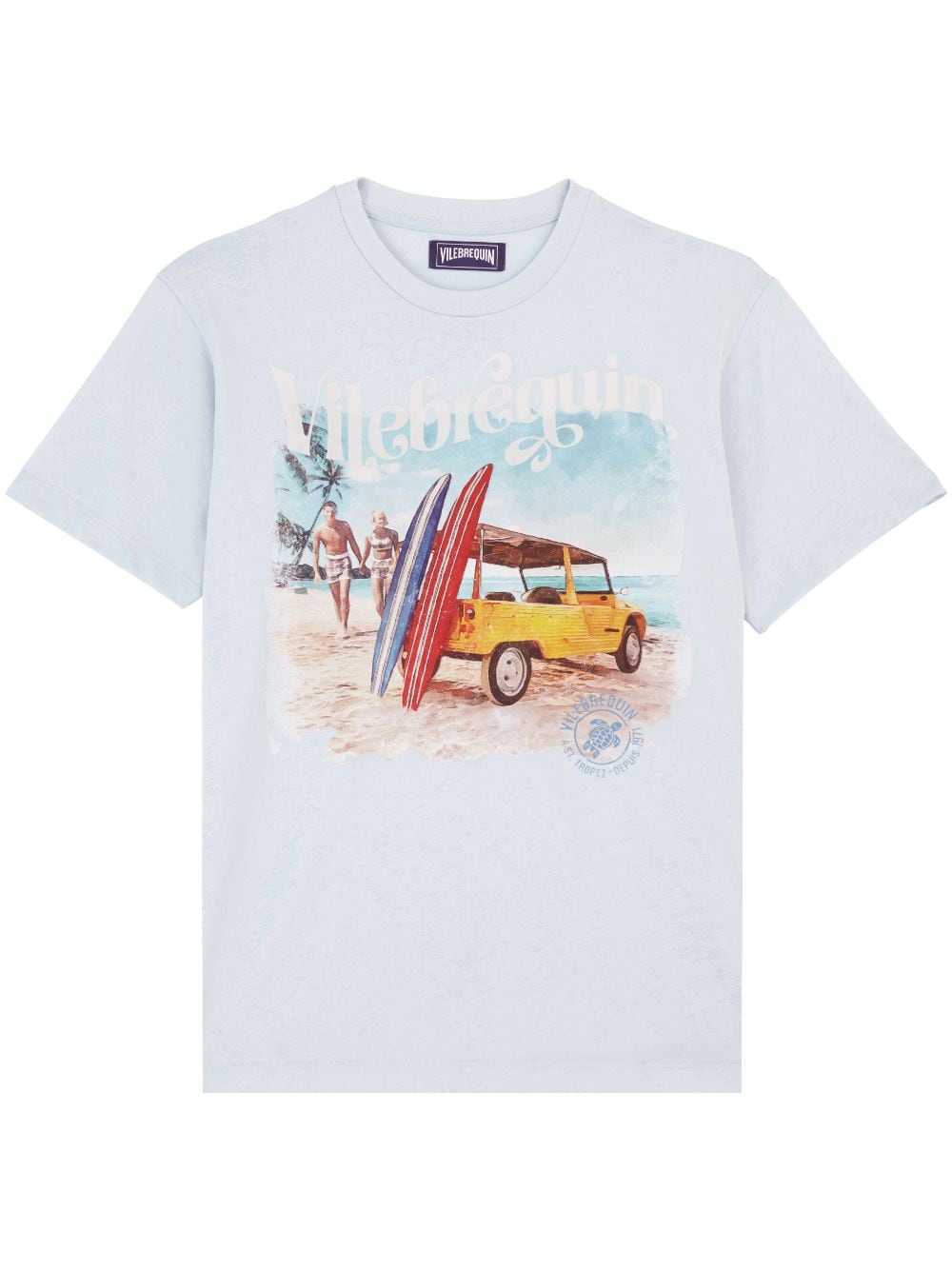 Vilebrequin graphic-print cotton T-shirt - Blue von Vilebrequin