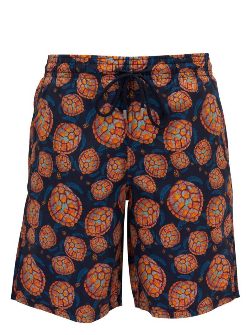 Vilebrequin graphic-print drawstring swim shorts - Blue von Vilebrequin