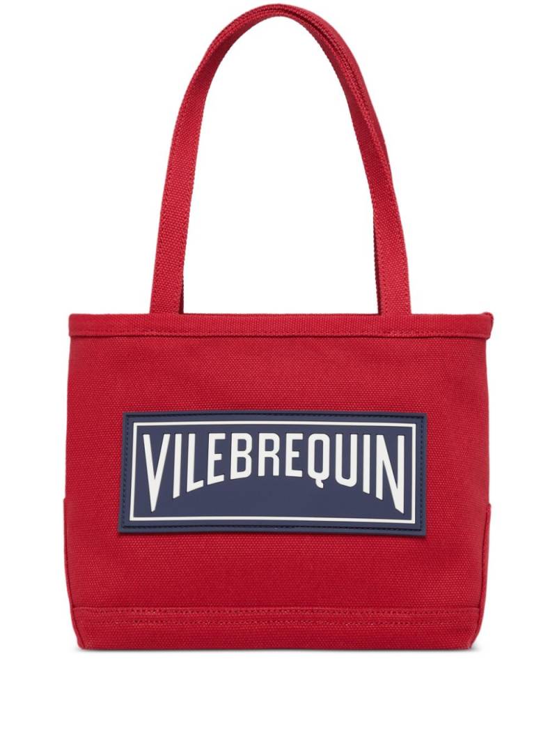 Vilebrequin logo-appliquéd cotton beach bag - Red von Vilebrequin