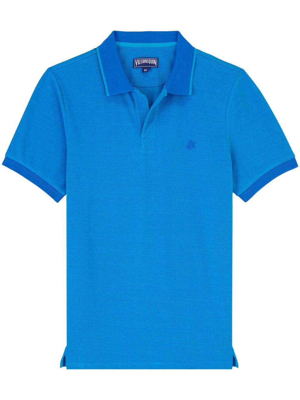 Vilebrequin logo-embroidered organic cotton polo shirt - Blue von Vilebrequin