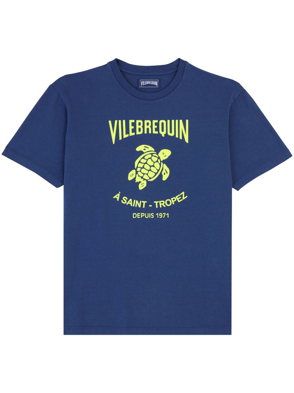 Vilebrequin logo-print cotton T-shirt - Blue von Vilebrequin