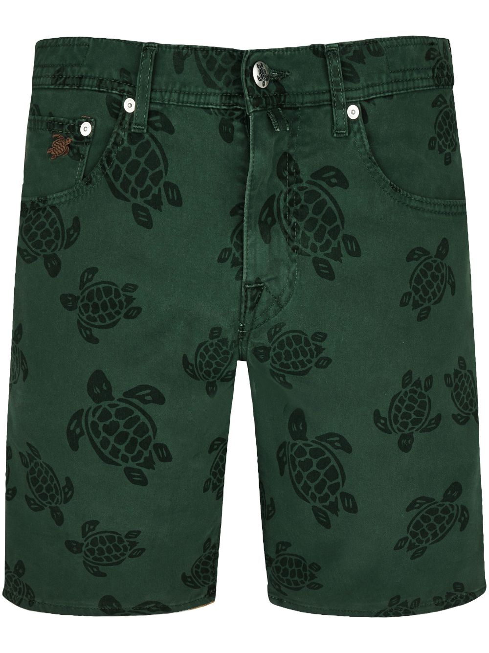 Vilebrequin logo-print cotton-blend shorts - Green von Vilebrequin