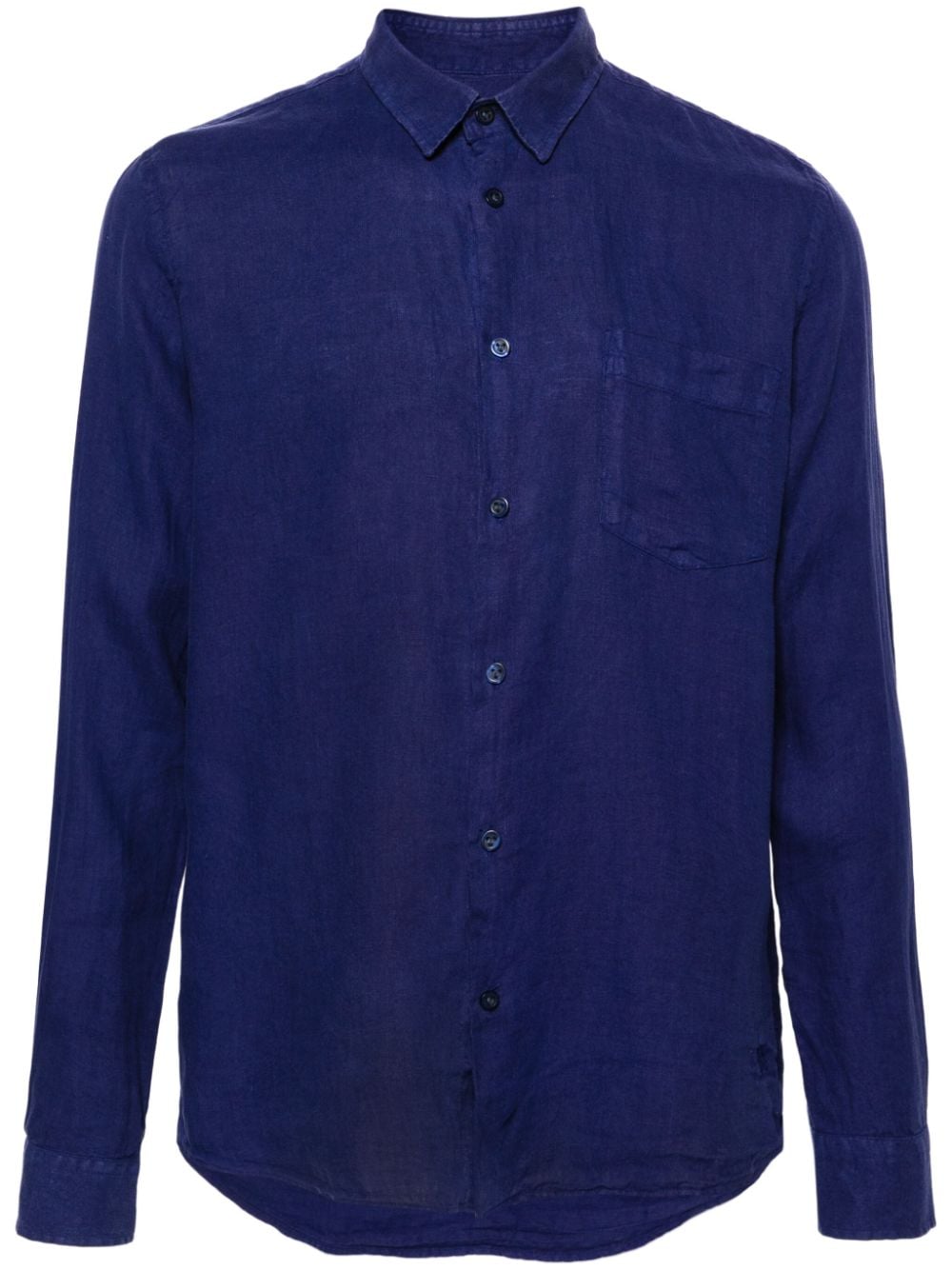 Vilebrequin patch-pocket linen shirt - Blue von Vilebrequin