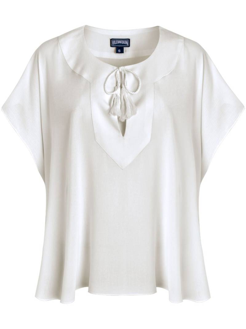 Vilebrequin satin blouse - White von Vilebrequin