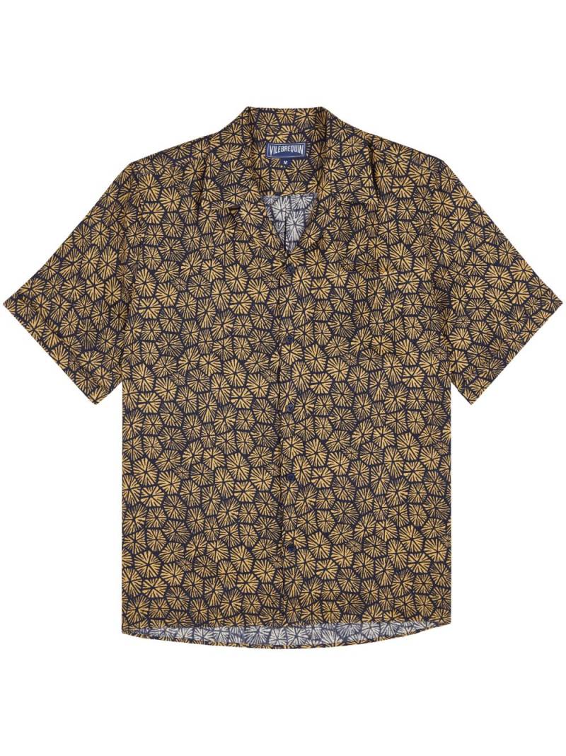 Vilebrequin shell-print linen shirt - Blue von Vilebrequin