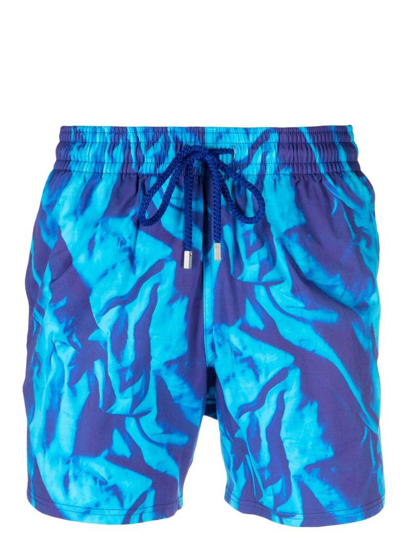 Vilebrequin trompe l'oeil-print swim shorts - Blue von Vilebrequin