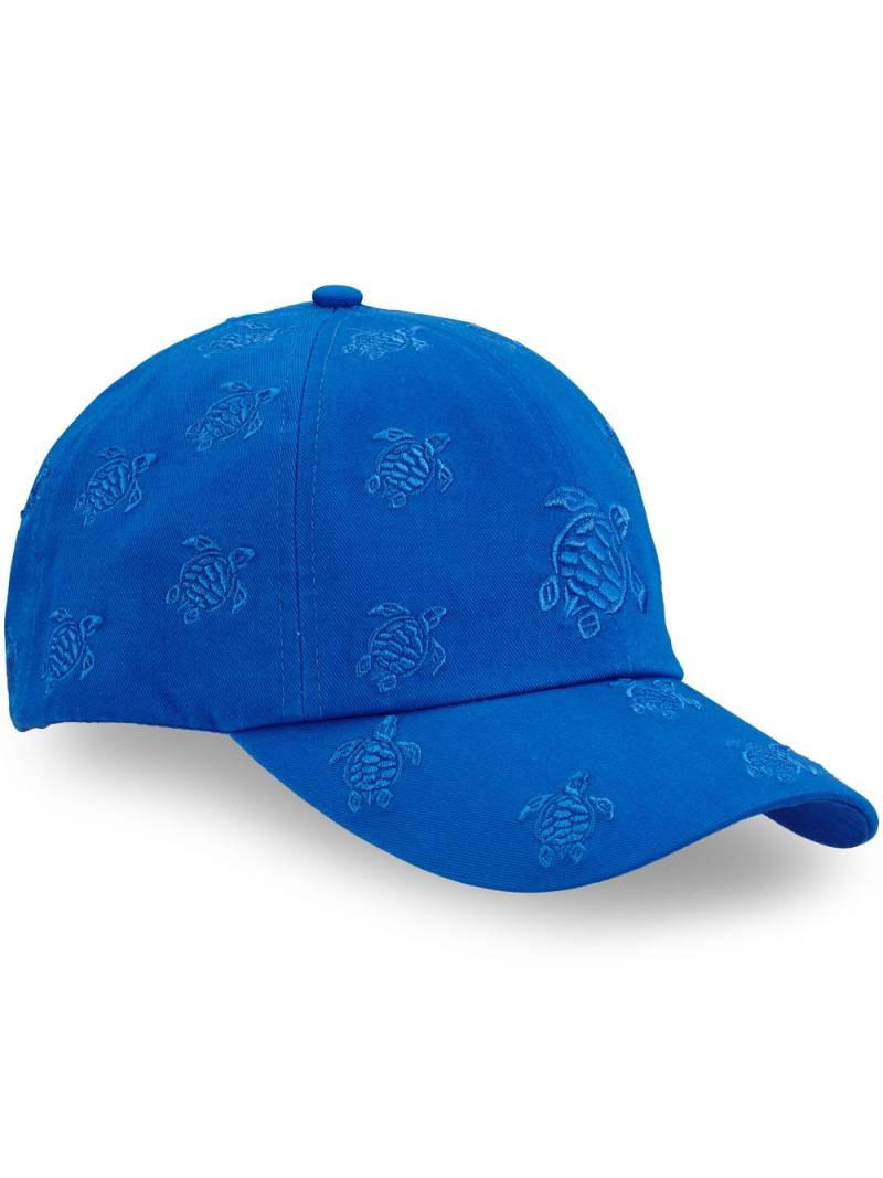 Vilebrequin turtle-embroidered cotton cap - Blue von Vilebrequin