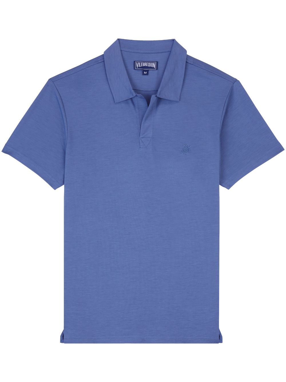 Vilebrequin turtle-embroidered tencel polo shirt - Blue von Vilebrequin